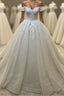 luxurious Off the ShoulderAppliques A line Ball Gowns Princess Bridal Gowns