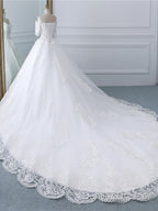 Luxury Lace Vestidos De Novia Ball Gown Wedding Dress Prom Dress Long