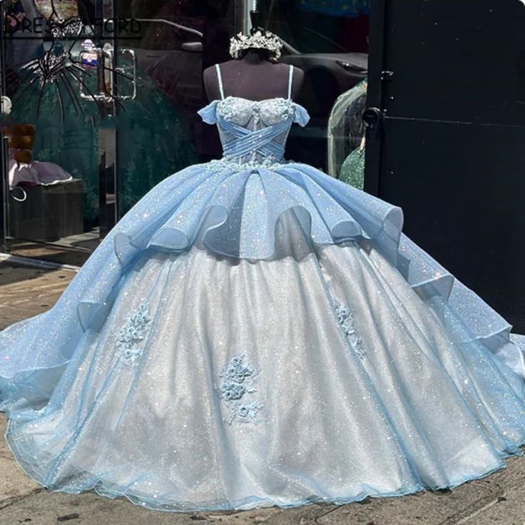 Luxury Quinceanera Dress Applique Corset Ball Gown Prom Sweet 16 Dress