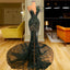 Luxury See Through Beaded Prom Dress, Bodycon Sexy Prom Evening Dress