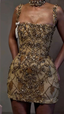 Luxury Sheath Square Neck Gold Short Formal Grade Homecoming Dress Gold Cocktail Dress