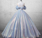 Mermaid  Blue Bridal Gown Fairy Prom Dress Dress