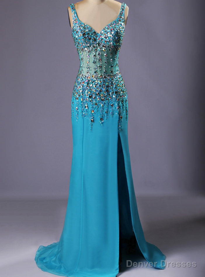 Mermaid Evening Long Real Photo Formal Spaghetti Strap Evening Dress Main image