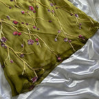 Mermaid Floral Chiffon Evening Prom Dress