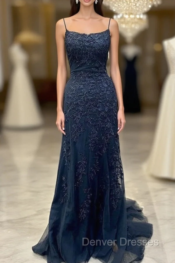 Mermaid Lace Appliques Long Prom Dress Long Formal Dress Party Dress Prom Dress