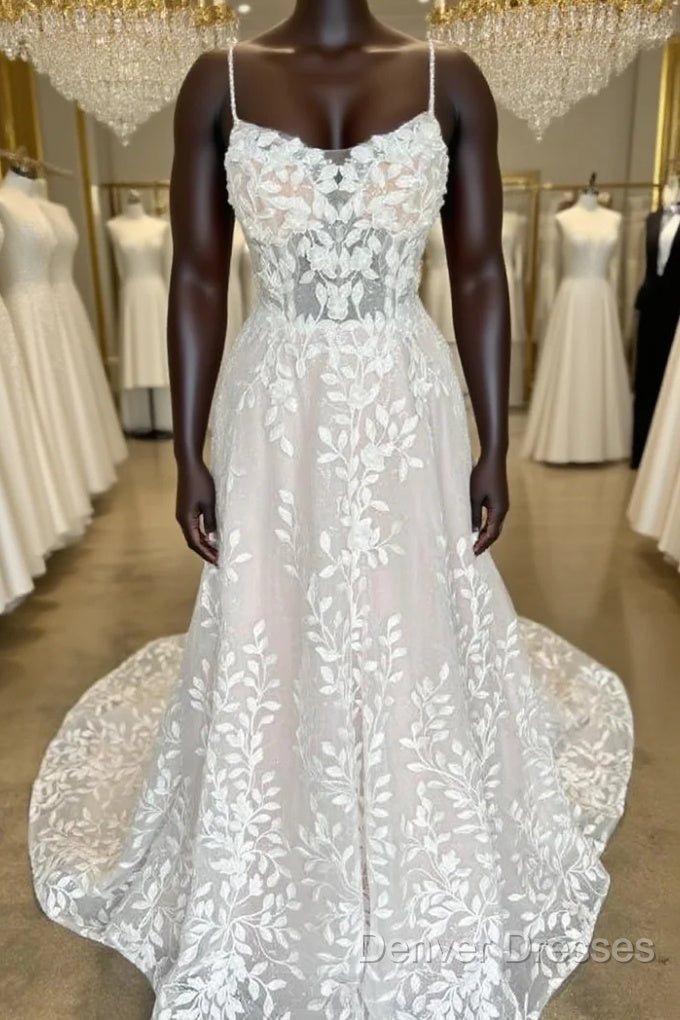 Mermaid Lace/Tulle A-Line Wedding Dress With Open Back Main image