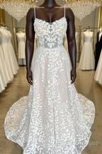 Mermaid Lace/Tulle A-Line Wedding Dress With Open Back