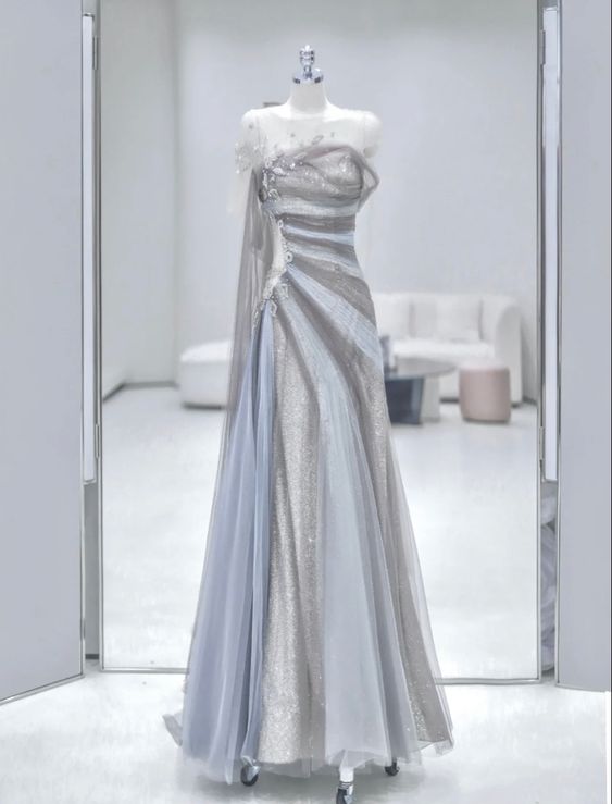 Mermaid Long Prom Dress Tulle Evening Dress Secondary image