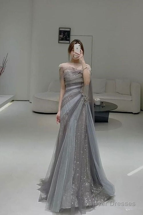 Mermaid Long Prom Dress Tulle Evening Dress Main image