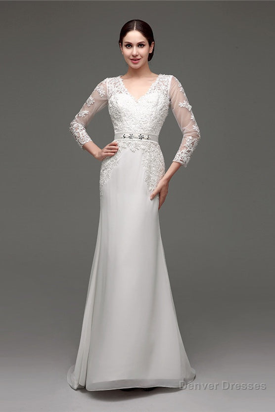 Mermaid Long Sleeves Long Wedding Dresses Main image