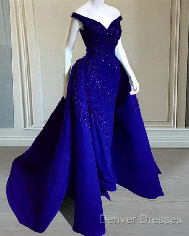 Mermaid Off The Shoulder Dress Lace Embroidery With Train Secondary image