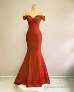 Mermaid Off-The-Shoulder Ruched Satin Dress