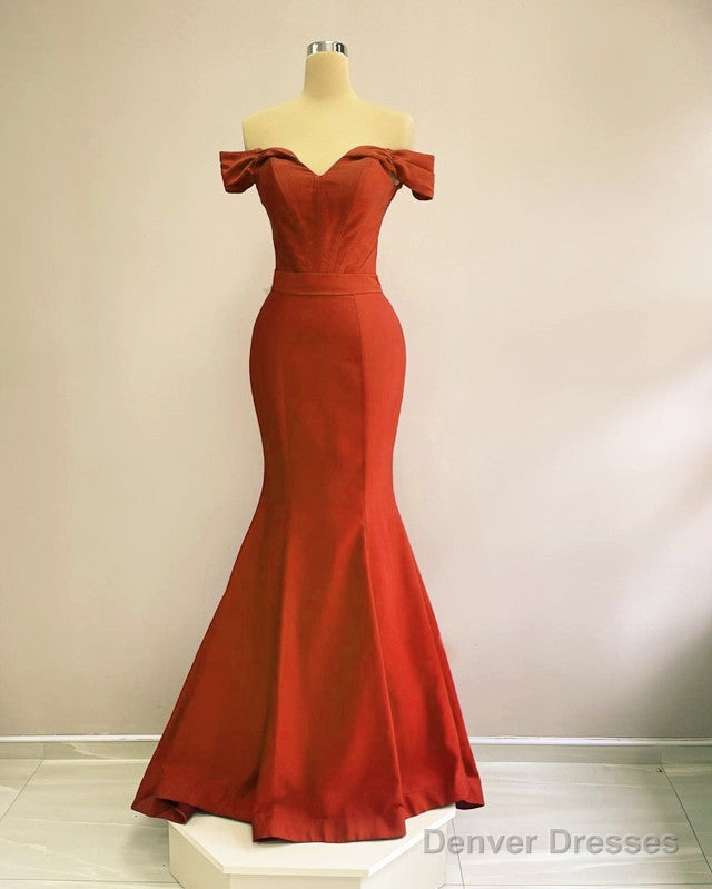 Mermaid Off-The-Shoulder Ruched Satin Dress