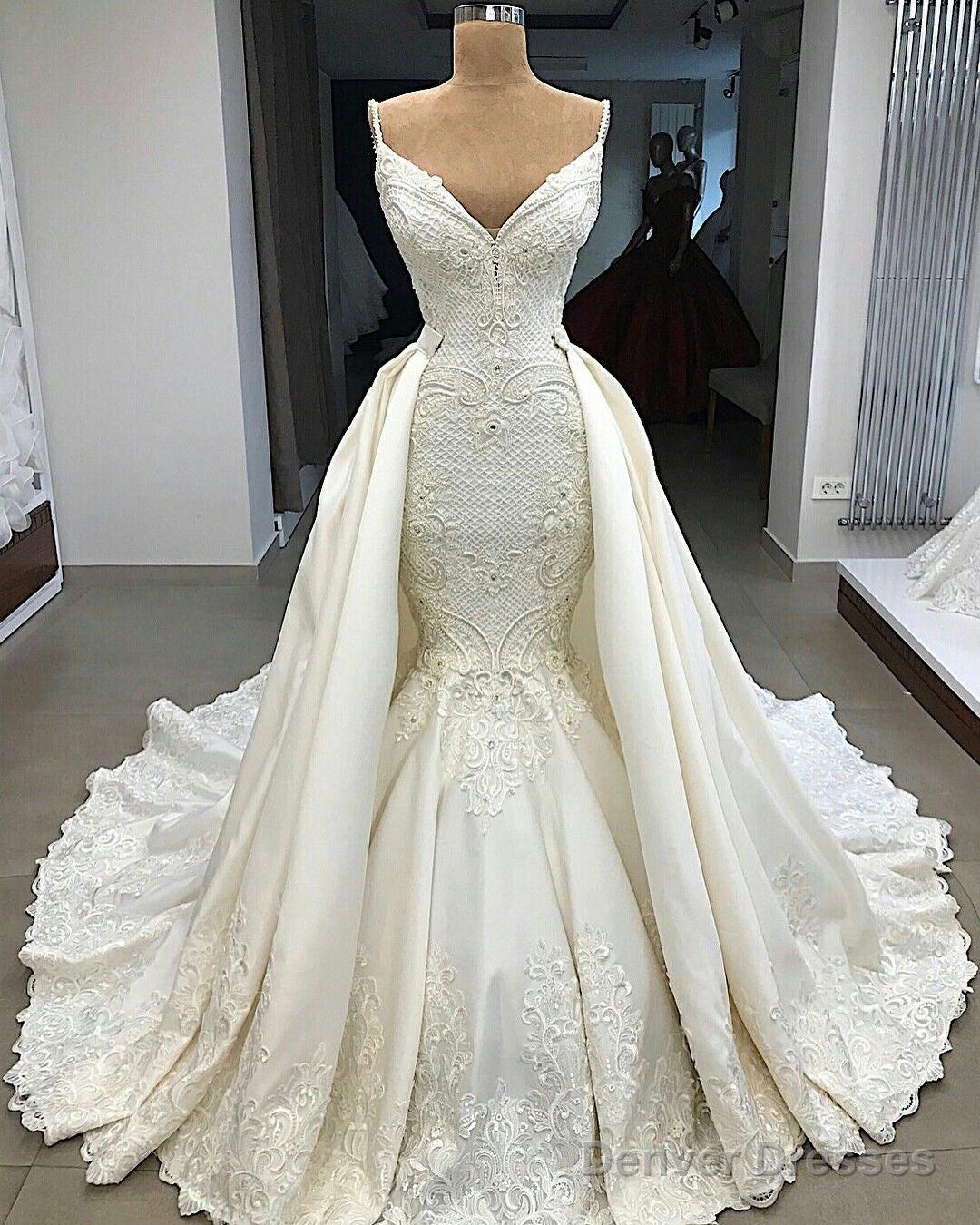 Mermaid Prom Dresses V Neck Wedding Gown