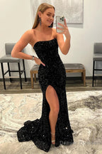 Mermaid Royal Blue Sequin Prom Dress
