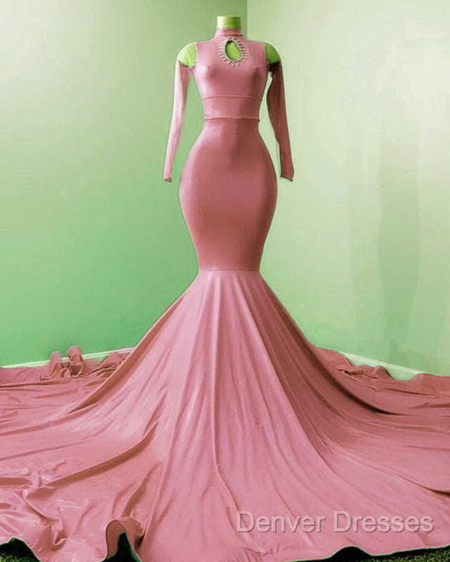 Mermaid Satin Cold Shoulder Prom Dress
