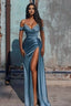 Mermaid Satin Long Prom Dress with Slit