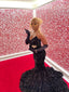 Mermaid Sequins Black Long Prom Dress 22Th Birthday Outfits With Sleeves