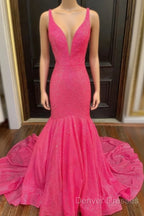 Mermaid Sequins Long Prom Dress Evening Dress