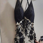 Mermaid Spaghetti Strap Chiffon Applique Long Prom Dress Temperament Party Dress