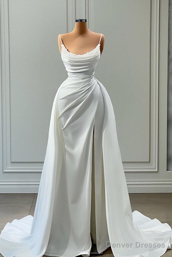 Mermaid Spaghetti strap Floor-length Sleeveless High Split With Side Train Prom Dress Main image
