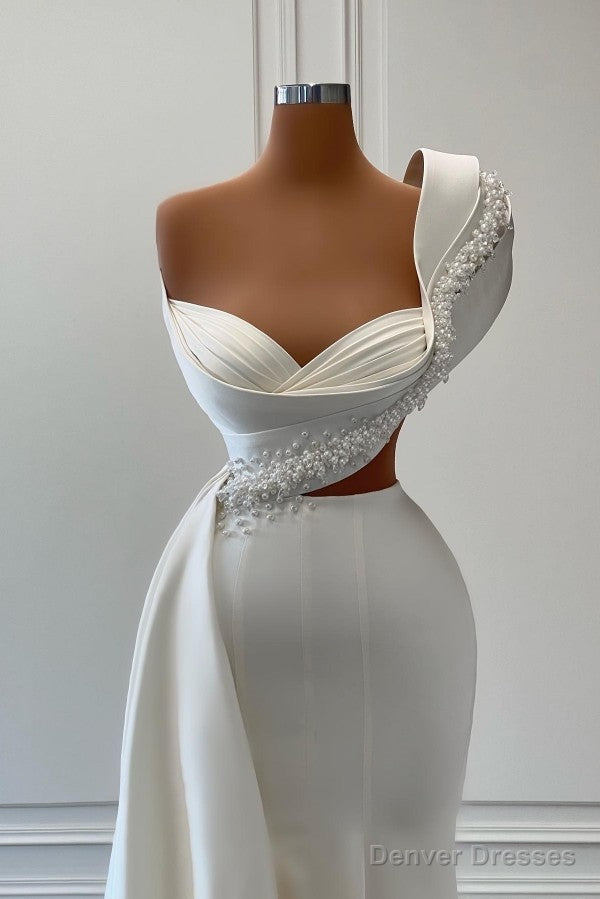 Mermaid Strapless Beaded With Side Train Floor-length Sleeveless Prom Dress Secondary image