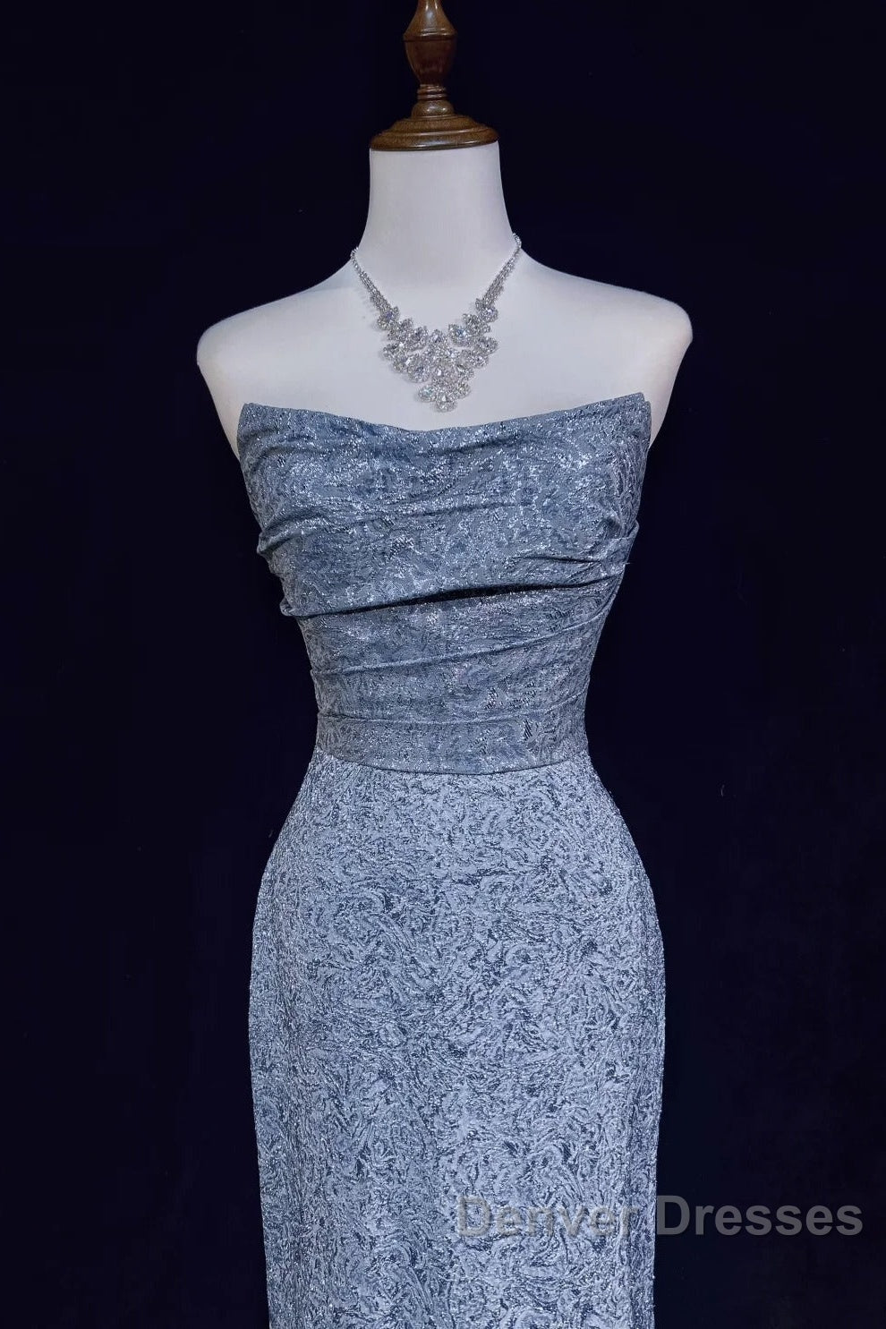 Mermaid Strapless Sequined Long Prom Dress Elegant Formal Evening Dress Secondary image