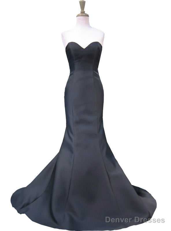 Mermaid Sweetheart Backless Black And White Backless Prom Dress Main image