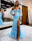 Mermaid Sweetheart Lace Prom Dress with Detachable Sleeves