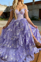 Mermaid / Trumpet Prom Dress Corsets Dress Formal Court Train Sleeveless Off Shoulder Tulle With Sequin Slit