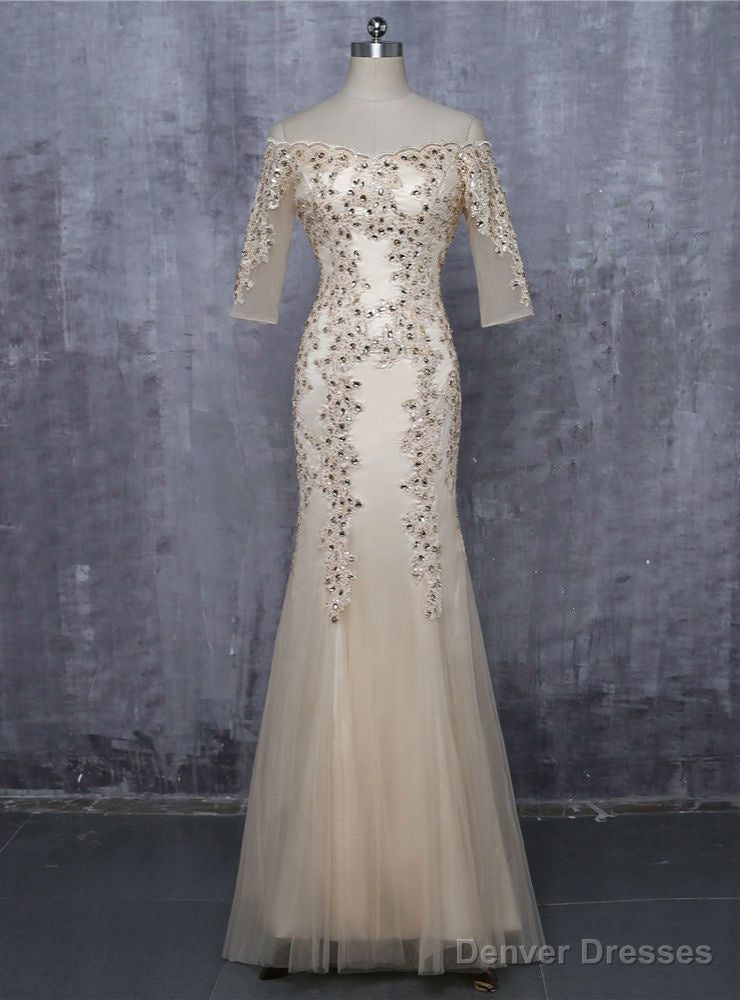 Mermaid V-neck Champagne Mother Of The Bride Dresses Main image