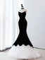 Mermaid Velvet Black Long Prom Dress, Black Long Formal Dress