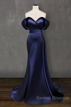 Mermaid Violet Prom Dress Off The Shoulder