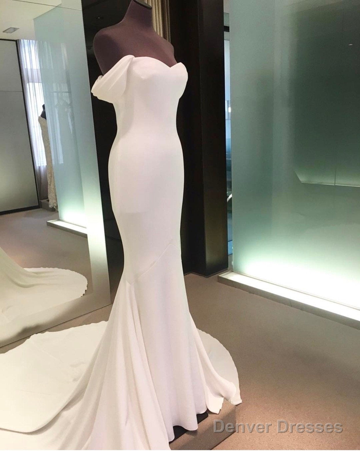 Mermaid Wedding Dresses Sweetheart Court Train With Off Shoulder Secondary image