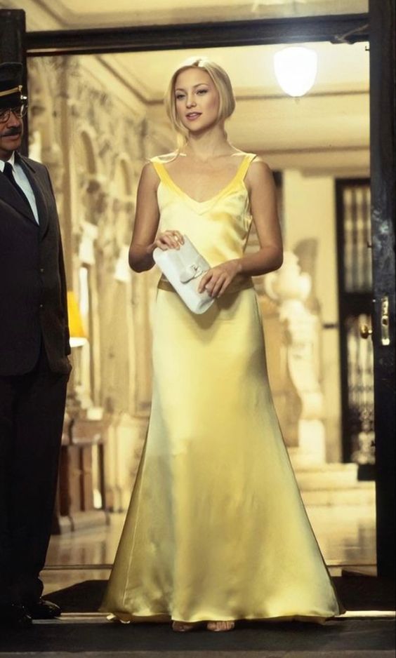 Mermaid Yellow Silk Satin Evening Party Dress Long Backless Prom Dress