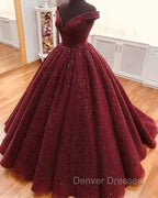 Mexican Quinceanera Dress Ball Gown Sequin Off Shoulder