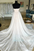 Minimalist Style Sheer Wedding Dress With Sweet Collar And Floor Mopping Wedding Dress