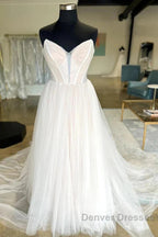 Minimalist Style Sheer Wedding Dress With Sweet Collar And Floor Mopping Wedding Dress