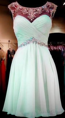 Mint Green Beaded  Back Prom Dresses Sexy Backless Homecoming Dresses