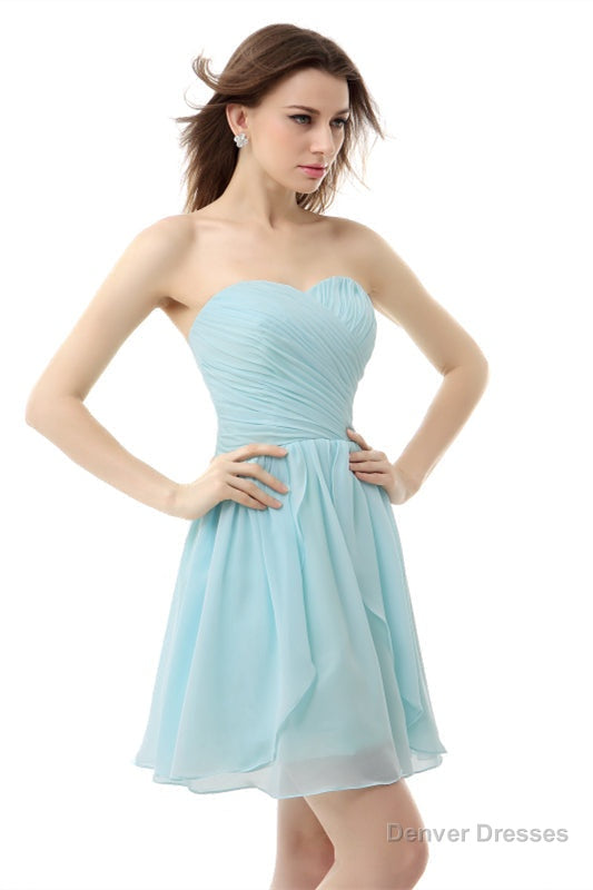 Mint Green Pleated Lace Short Homecoming Dresses Main image