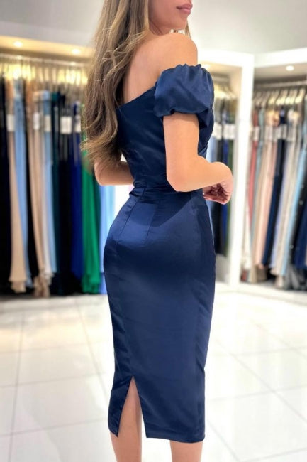 Modern Sweetheart Cap Sleeves Column Prom Dress Ruffles Secondary image