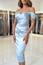 Modern V-Neck Cap Sleeves Column Prom Dress With Ruffles