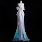 Modest A Line Off The Shoulder Pink Sequin Long Floor Length Pearls Prom Dress
