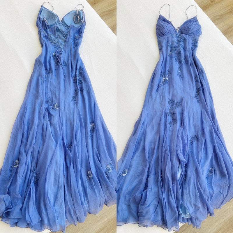 Modest A Line Spaghetti Straps Prom Dress 21Th Birthday Outfits Secondary image