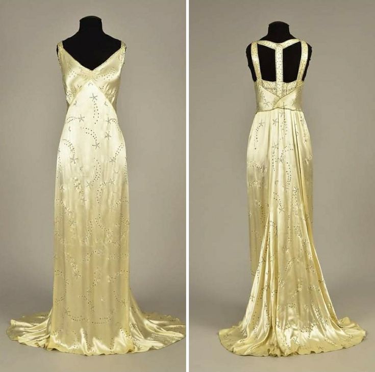 Modest A Line V Neckline Yellow Satin Beads Long Party Dress Prom Dress Secondary image