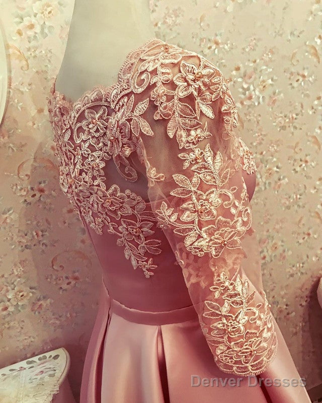 Modest Homecoming Dresses Lace 3/4 Sleeves Secondary image