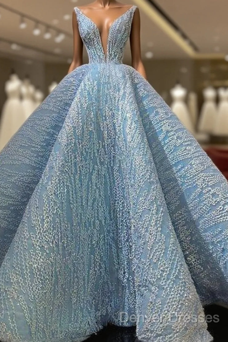 Modest Lace Prom Dress, Glamorous Evening Gowns