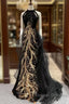 Modest Mermaid Halter Long Black Prom Dress