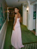 Modest Mermaid Pink Long Prom Dress Formal Graduation Party Dress Evening Dress