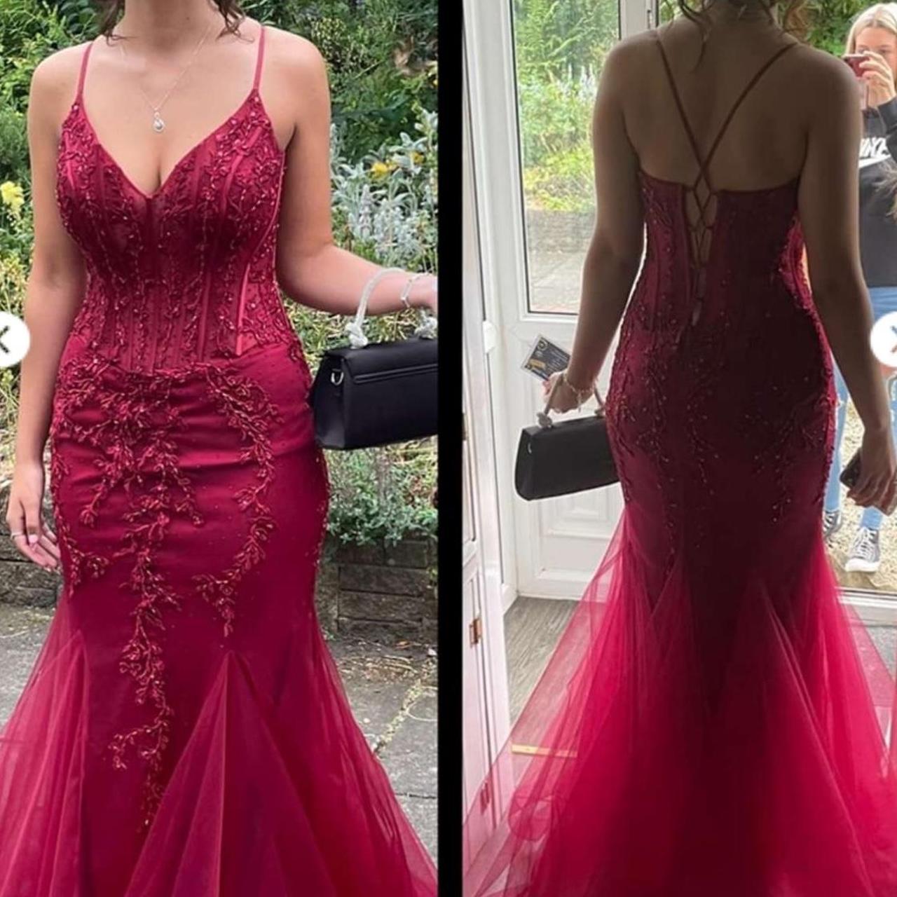 Modest Mermaid Spaghetti Straps Burgundy Sequin Formal Gown 23Rd Birthday Dress Prom Dress 20Th Birthday Outfits